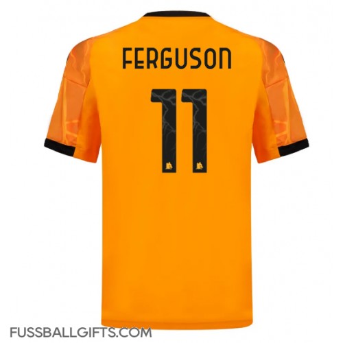 AS Roma Evan Ferguson #11 Fußballbekleidung Auswärtstrikot 2025-26 Kurzarm